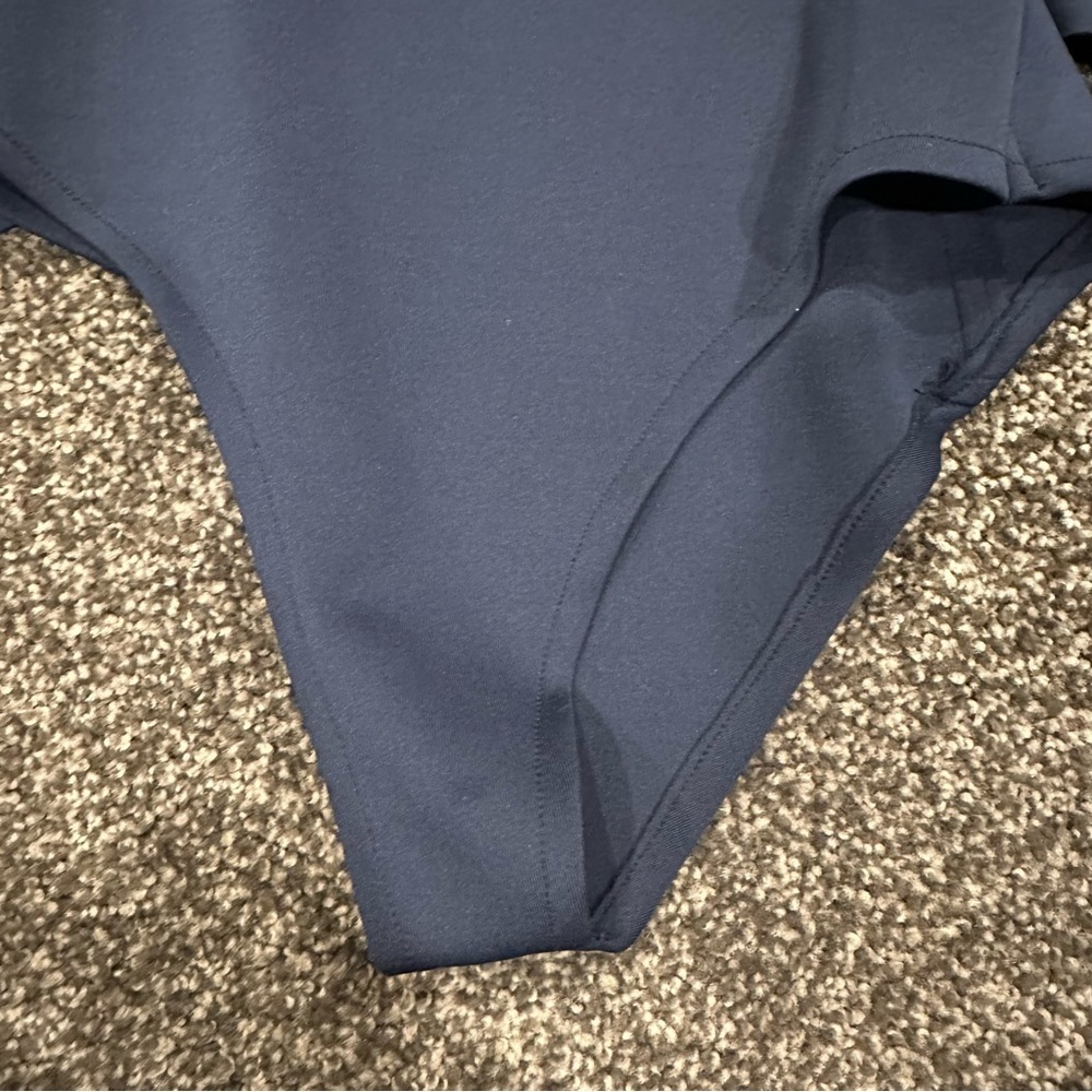 Karla Garzaro Elegant Navy Ruffle bodysuit - Picture 9 of 10